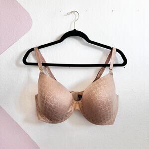 Victoria’s Secret Very Sexy Demi Bra 38DDD Beige Lace Push Up Lingerie Nude